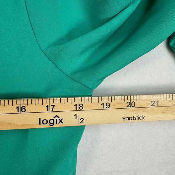 Have Oversized Blazer Open Front Dress Jacket Womens Size Large Teal Pockets - Picture 6 of 11